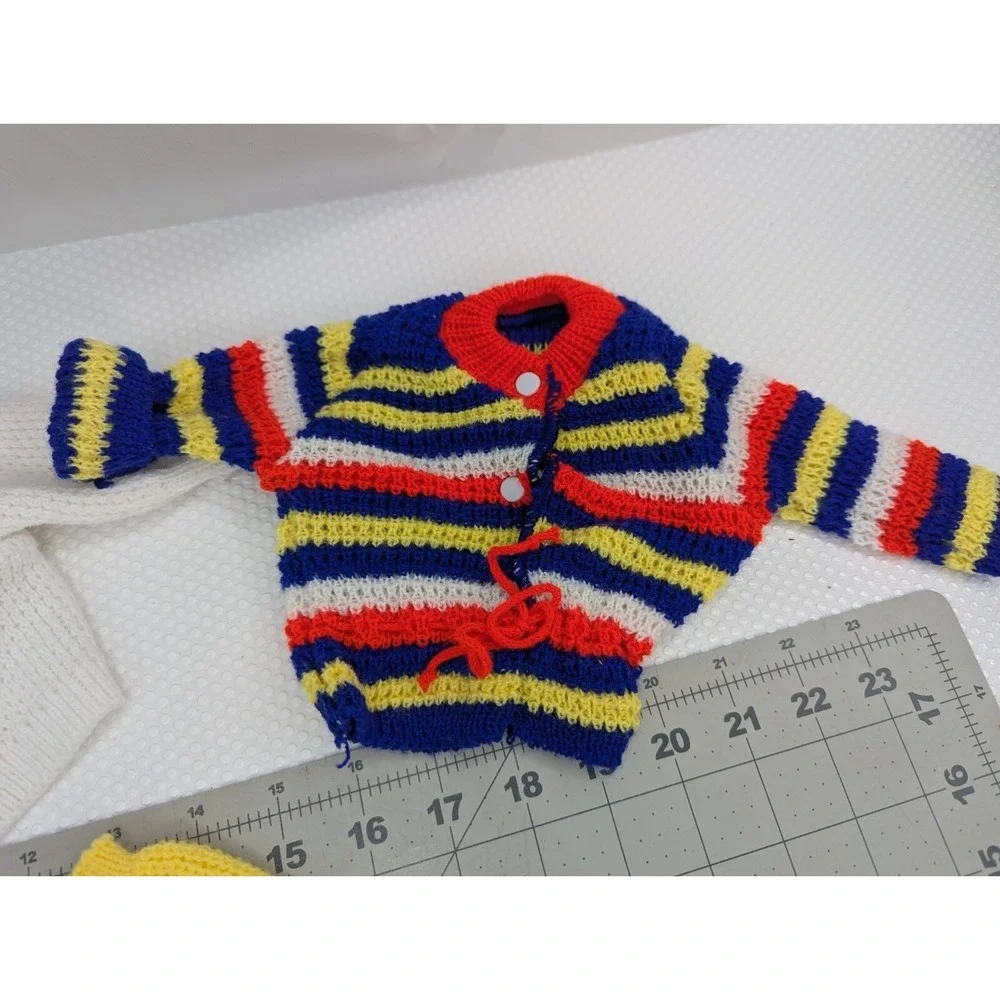 Knit‎ Doll Outfit Sweater Tights Booties Lot Vintage
